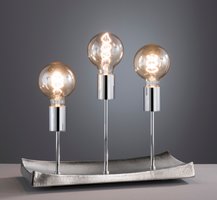 VALENCE Honsel - stolná lampa - antický nikel+chróm - 420mm