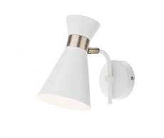 NOAK Redo - lampa nástenná - bielo-mosadzný kov - 187mm