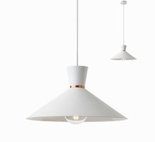 KIMONO Redo - závesná lampa - bielo-medený kov - ø 395mm