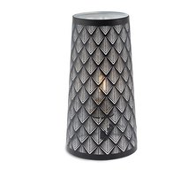 MAASAI Redo - stolové osvetlenie - čierno-biely kov - 240mm