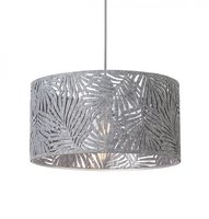 TERIA Redo - závesná lampa - šedá plsť+PVC+textil- ø 400mm