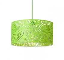 TERIA Redo - závesná lampa - zelená plsť+PVC+textil- ø 400mm