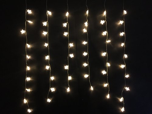 Vianočné osvetlenie z/10/ svetelny zaves s hviezdickami ww 8 function - 32131