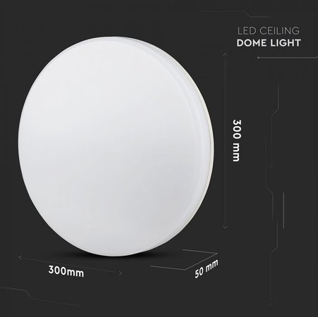 25w led dome light round natural white 4000k 2000lm ip44 - 1392-d_508