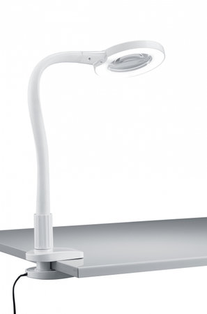 LUPO Trio - štipcové LED svietidlo s lupou - biele