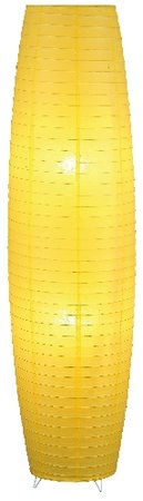 Myra - žltá stojanová lampa z papiera - 1300mm