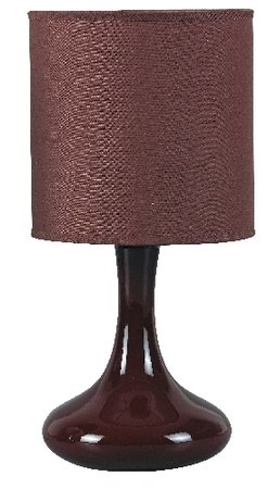 Bombai - stolová lampa hnedá - keramika+textil