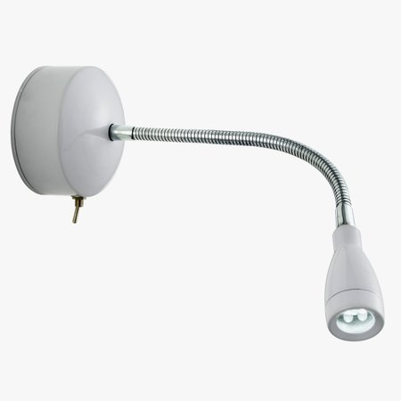 9917WH WALL - nástenné LED svietidlo - kov biely+chróm