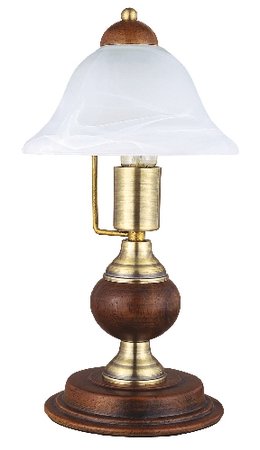 Odett - rustikálna lampa - orech-bronz-alabaster