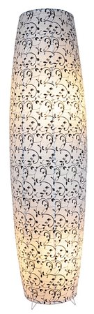 Blossom - papierová lampa - biela s čiernym vzorom - 1260mm