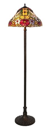 Mirella - lampa stojanová - 1580mm - vitráž-bronz