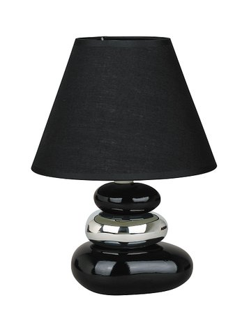 SALEM - stolná lampa - čierny textil+ keramika