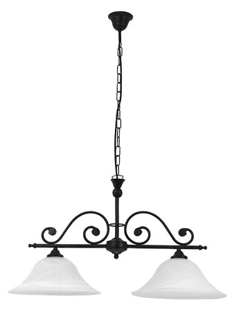 Dorothea - závesná lampa - čierna - 2x60W