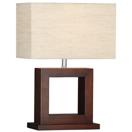 Cosmopolitan - lampa stolná - drevo-textil-kov - 440mm