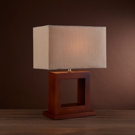 Cosmopolitan - lampa stolná - drevo-textil-kov - 440mm