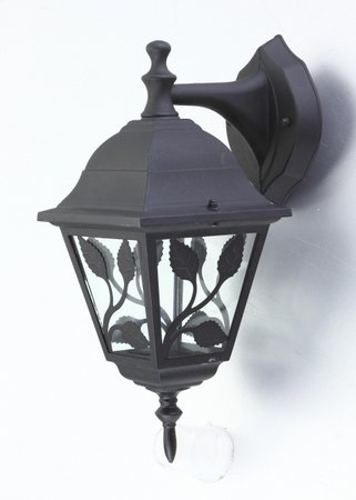 HAGA - nástenný lampáš - čierny