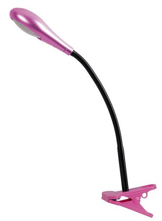 BRIAN - štipcová LED lampa - ružovo-čierna
