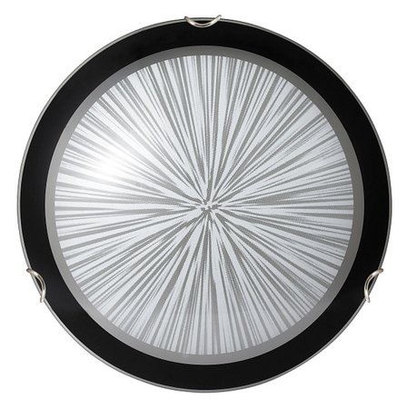 SPHERE - stropné svietidlo s čierno-bielym sklom - ø 300mm