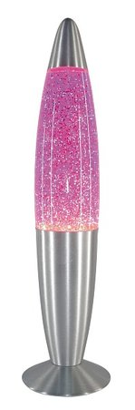 Glitter mini - lávová lampa s flitrami - ružová 