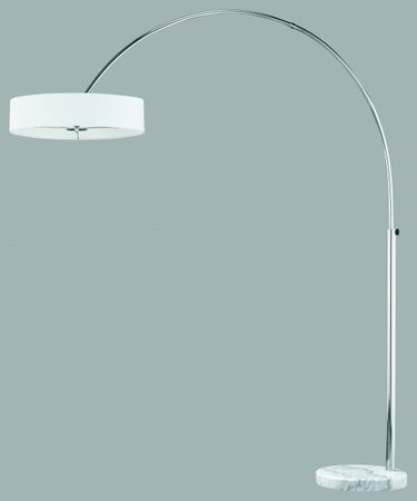 4211 - TRIO - stojanové svietidlo - chróm+biely textil - 2050mm