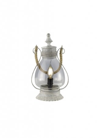 LINDA Trio - stolná "vintage" lampa - antická šedá - 325mm