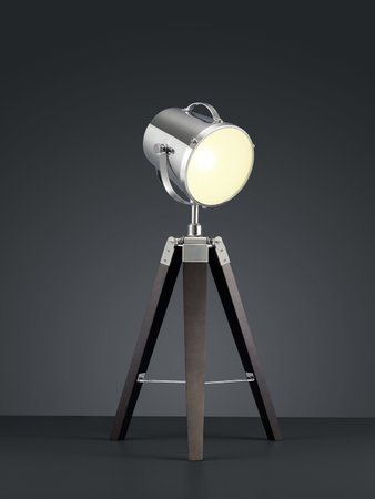ANTWERP Trio - stolná lampa - kov+drevo - 660mm