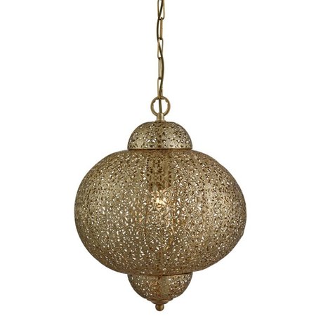 MOROCCAN - závesná marocká lampa - antická mosadz