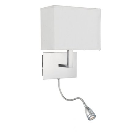 6519CC WALL - nástenná lampa s LED svetlom - chróm/biela