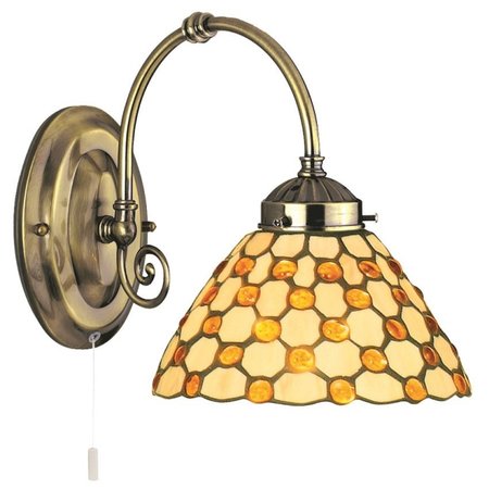 3141-1BR Raindrop - vitrážna nástenná lampa - jantár.kvapky
