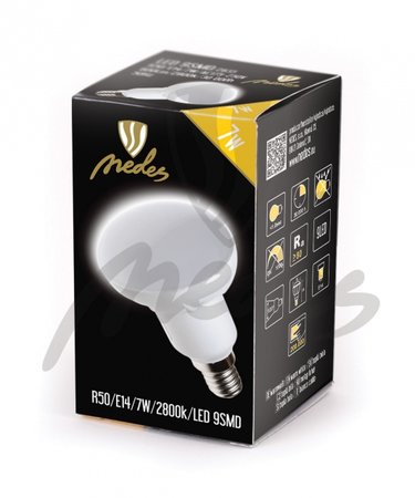 LED žiarovka SMD Epistar - E14/R50/7W - teplá biela