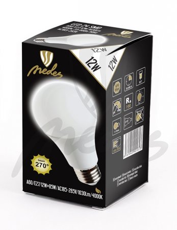 LED žiarovka SMD Epistar - E27 - 12W/1030lm -neutrálna biela