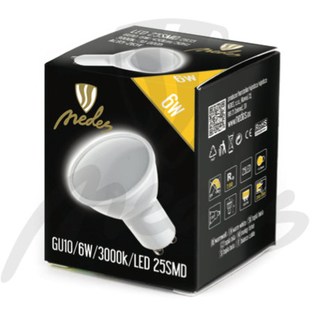 LED žiarovka SMD-Epistar - GU10/6W/450lm - teplá biela