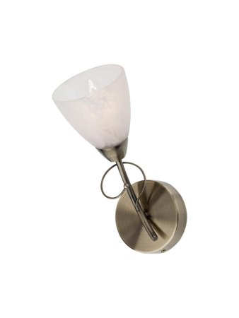 NOELLA Redo - lampa nástenná rustik - antická mosadz+sklo
