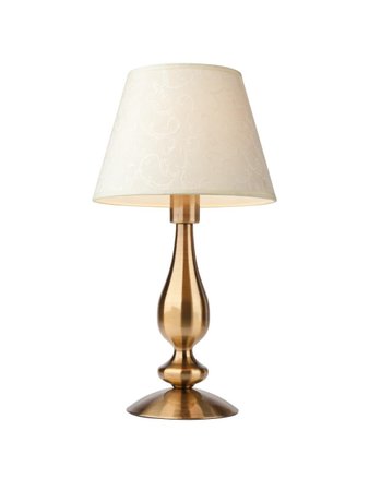FABIOLA Redo - rustik.stolová lampa - mosadz+textil - 480mm