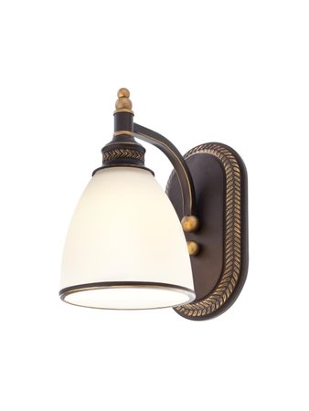 CORA Redo - rustikálna nástenná lampa - čierno-zlatý kov