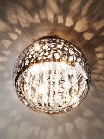 AMBIANCE Redo - stropná lampa - chróm+sklo - ø 400mm