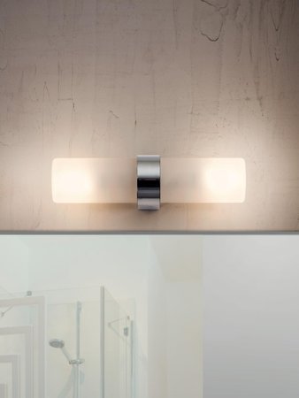 ASKER Redo - nástenné svietidlo do kúpeľne- sklo+kov - 294mm