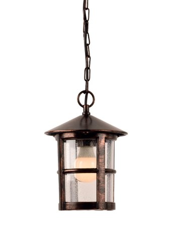 BARI Redo - rustikálna závesná lampa - hnedo-medený kov