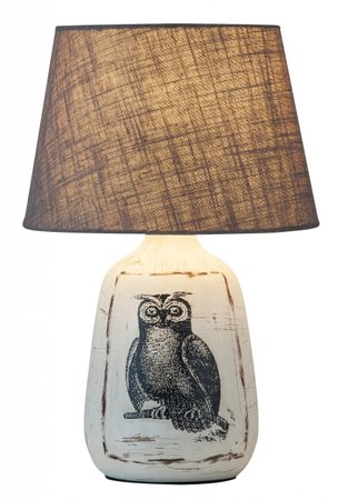 DORA Rabalux - stolová lampa- textil+keramika - 380mm - sova