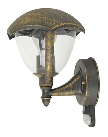 MIAMI Rabalux - nástenná senzorová lampa - anticky zlatý kov