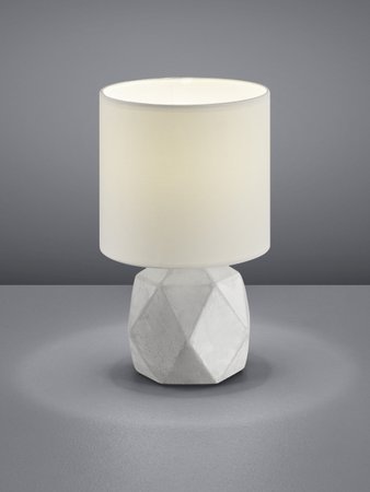 PIKE Trio - lampa stolná - betón+biely textil - 280mm
