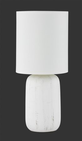 CLAY Trio - stolná lampička - 350mm - biela keramika/textil 