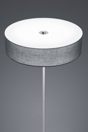 LUGANO Trio- LED lampa stojacia - 1500mm - šedý textil/nikel