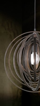 BOOLAN Trio - závesné svietidlo - hnedé drevo - ø 500mm