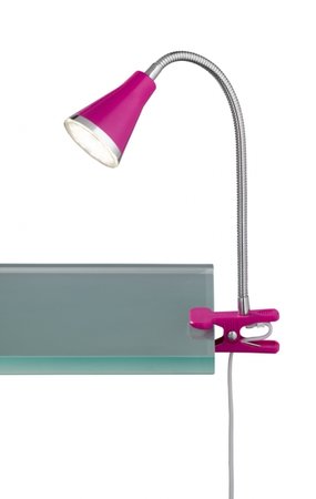 ARRAS Trio - štipcová LED lampa - ružový plast - 460mm