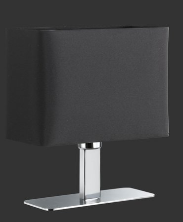 MING Trio - lampa stolová - čierny textil + chróm - 230mm
