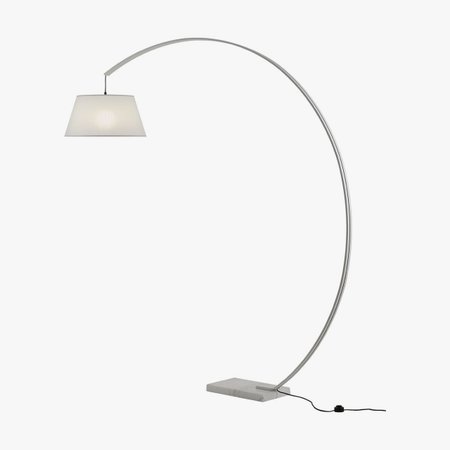 SWAP Redo - stojanová lampa - biely kov/textil/mramor 