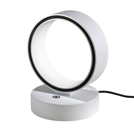 ATOMO Redo - stolové LED svietidlo - ø 125mm - biely kov