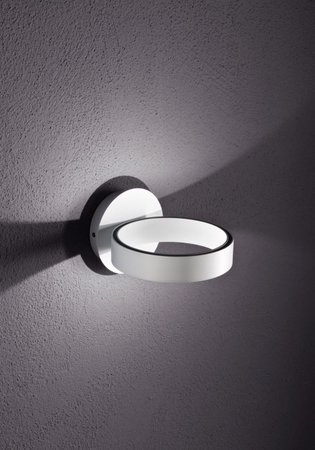 ATOMO Redo - nástenné LED svietidlo - ø 125mm - biely kov