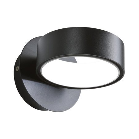 ATOMO Redo - LED svetlo nástenné - ø 125mm - čierny kov